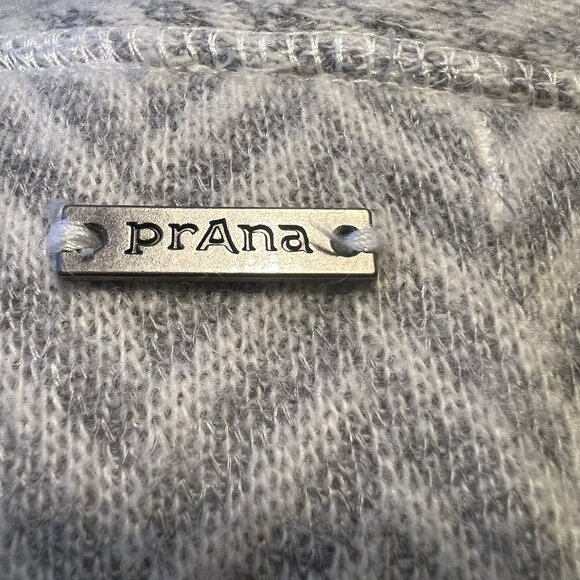 Prana Women Sweater XL Mattea Herringbone Asymmetrical Wool Blend Hiking Outdoor - Picture 8 of 9
